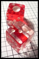 Dice : Dice - 6D - Eastern Dice Clear with Plain of Red - Etsy Jan 2011